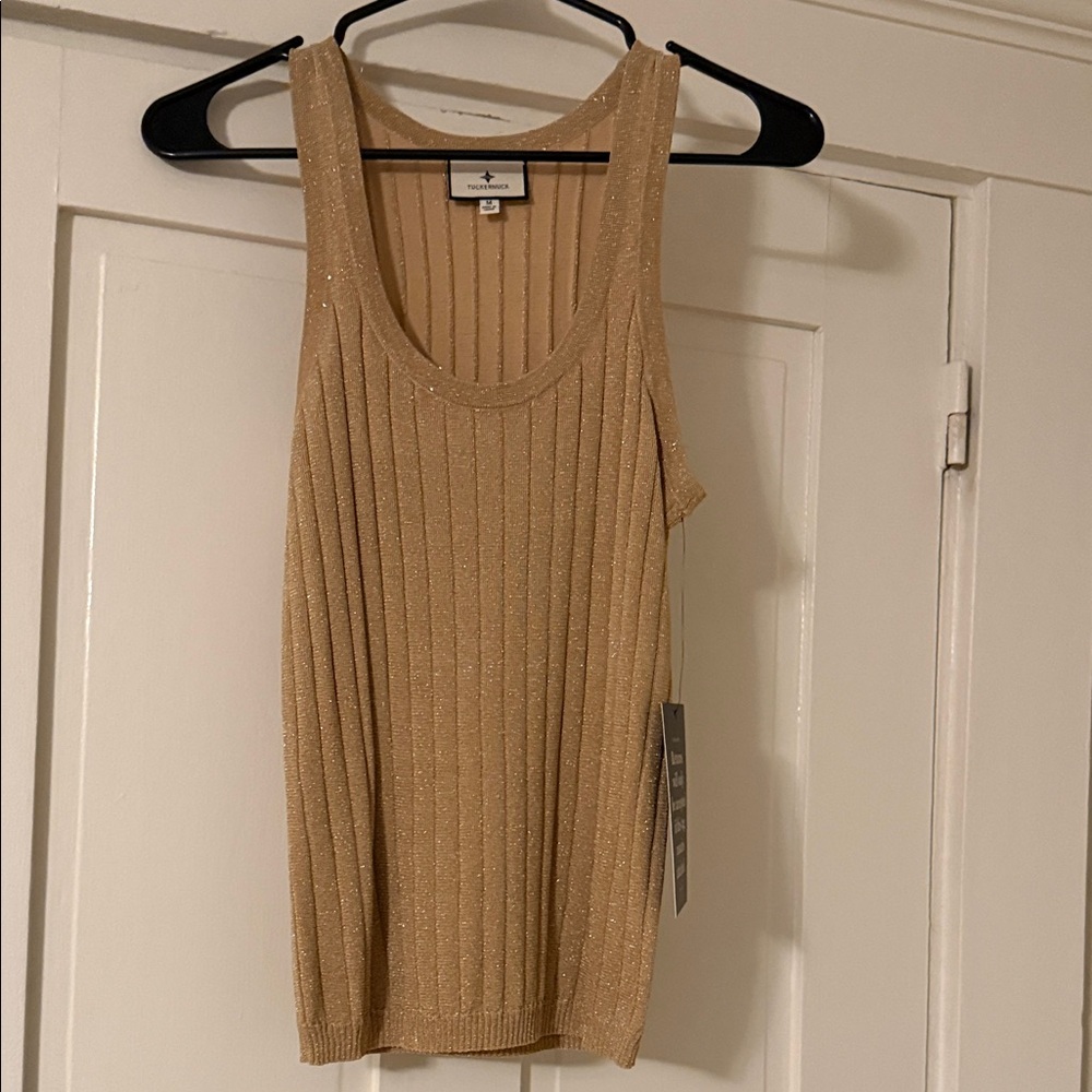 Tuckernuck Shimmering Gold Tank Top